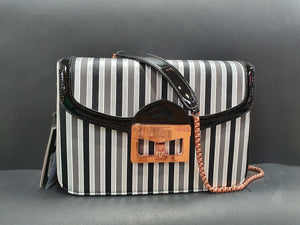 VERA MAY LUXE STRIPED HANDBAG