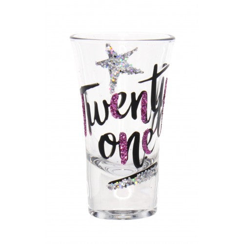 21 PINK HOLOGRAPHIC SHOT GLASS