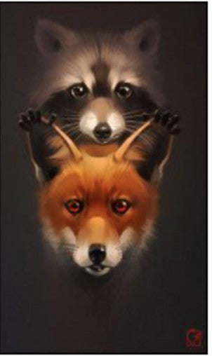 FOX & RACCOON 30 X 30 DIAMOND ART