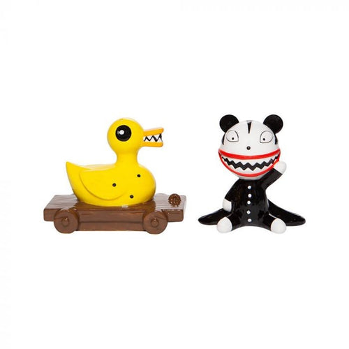 SCARY TEDDY & KILLER DUCK SALT & PEPPER SHAKERS